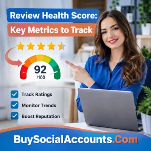 Review health score metrics to track illustration with score gauge